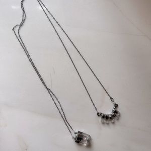 Necklace in silver rhodium from Brazilian designer Maria Dolores with cristal